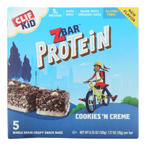 Clif Kid Zbar - Zbar Protein Cky/crm 5ct - Case of 6-5/1.27OZ - Image 2