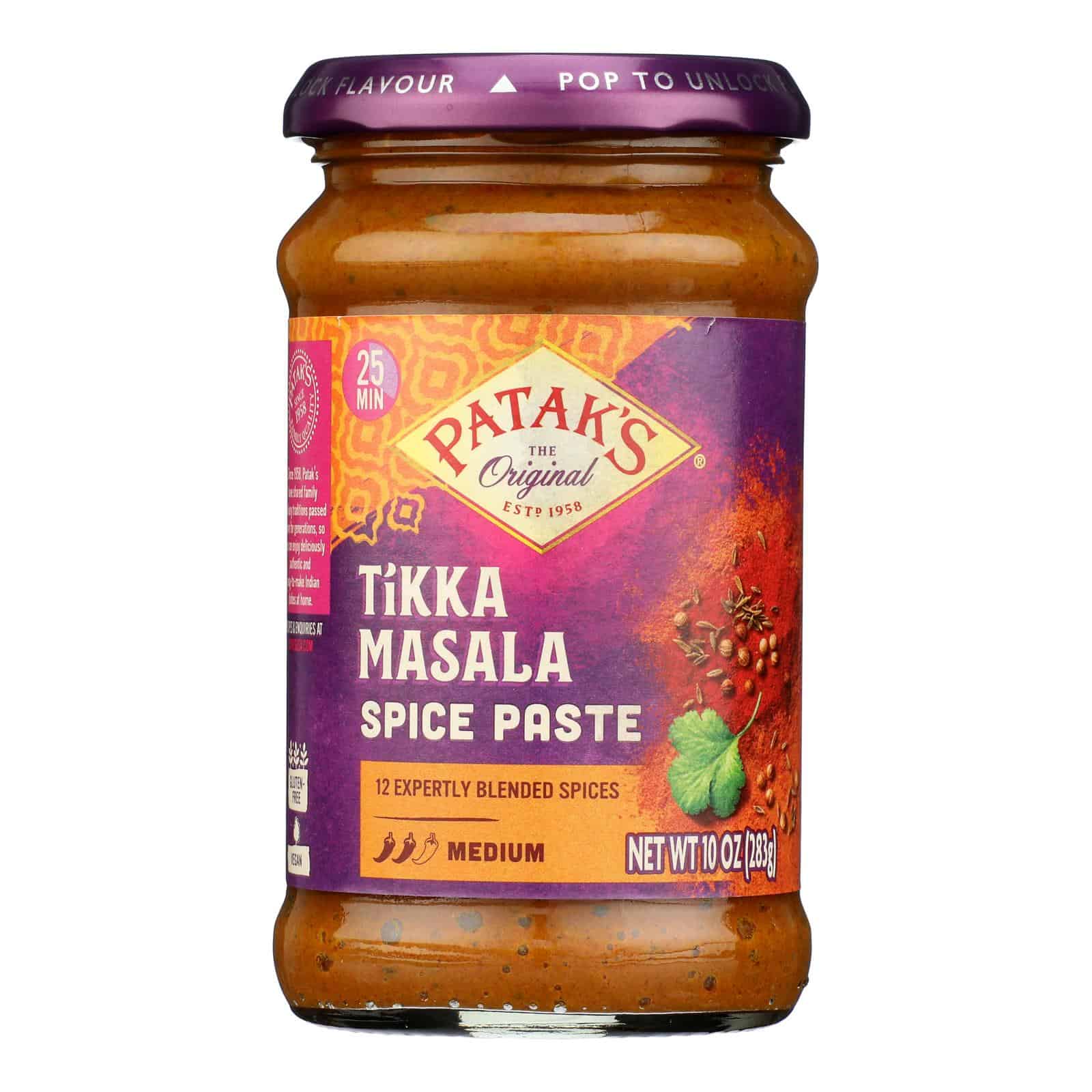 Pataks Concentrated Curry Paste, Tikka Masala Medium - Case of 6 - 10 OZ - Image 2