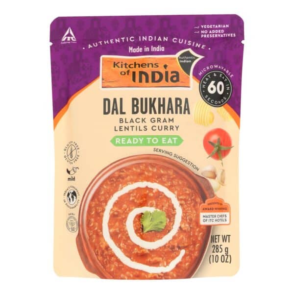 Kitchen Of India Dinner - Black Gram Lentils Curry - Dal Bukhara - 10 oz - case of 6