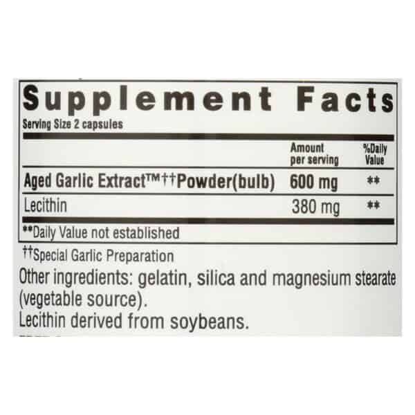 Kyolic - Aged Garlic Extract Cholesterol Formula 104 - 100 Capsules - Image 2