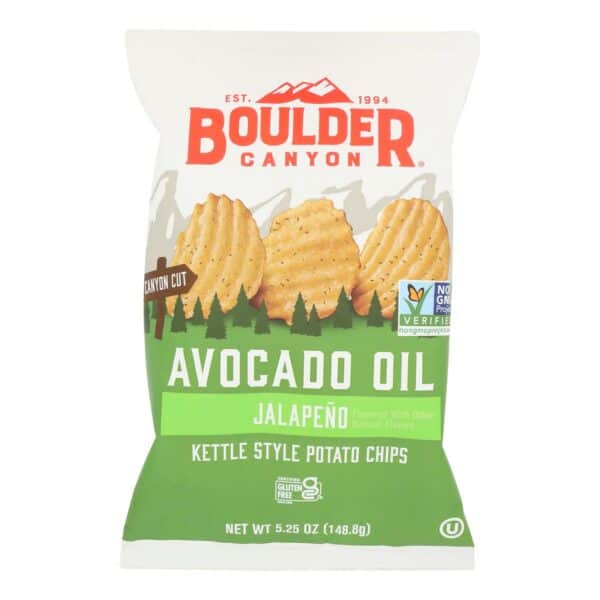 Boulder Canyon - Kettle Chips - Avocado Oil Jalapeno - Case of 12 - 5.25 oz. - Image 2