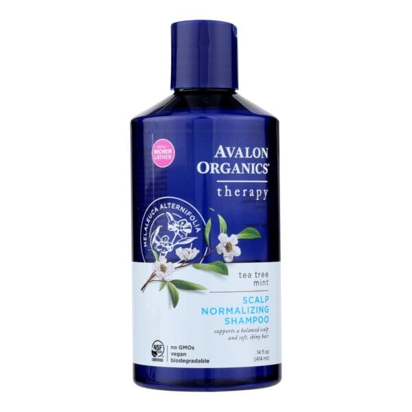 Avalon Organics Scalp Normalizing Shampoo Tea Tree Mint Therapy - 14 fl oz - Image 2