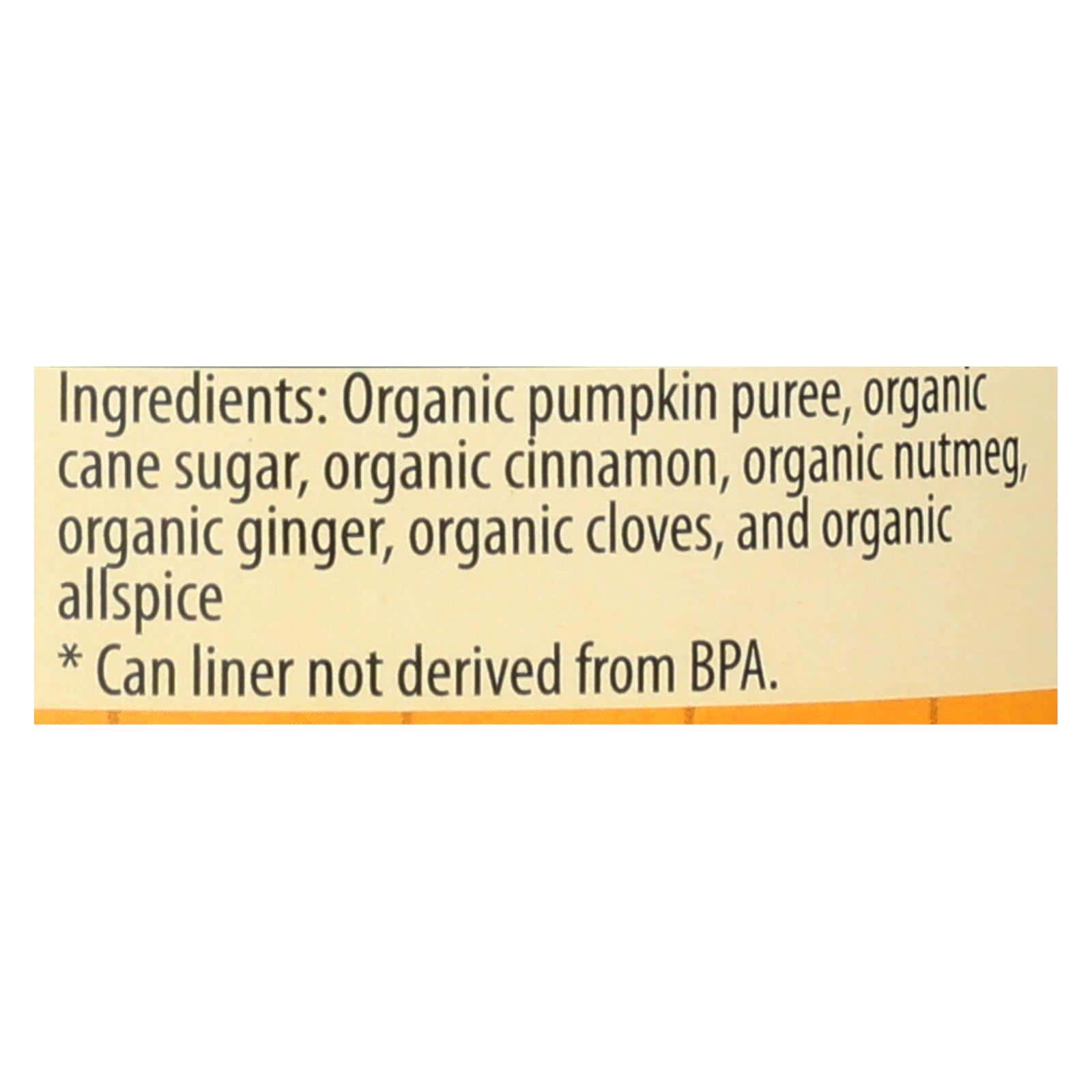 Farmer's Market Organic Pumpkin - Pie Mix - Case of 12 - 15 oz. - Image 2