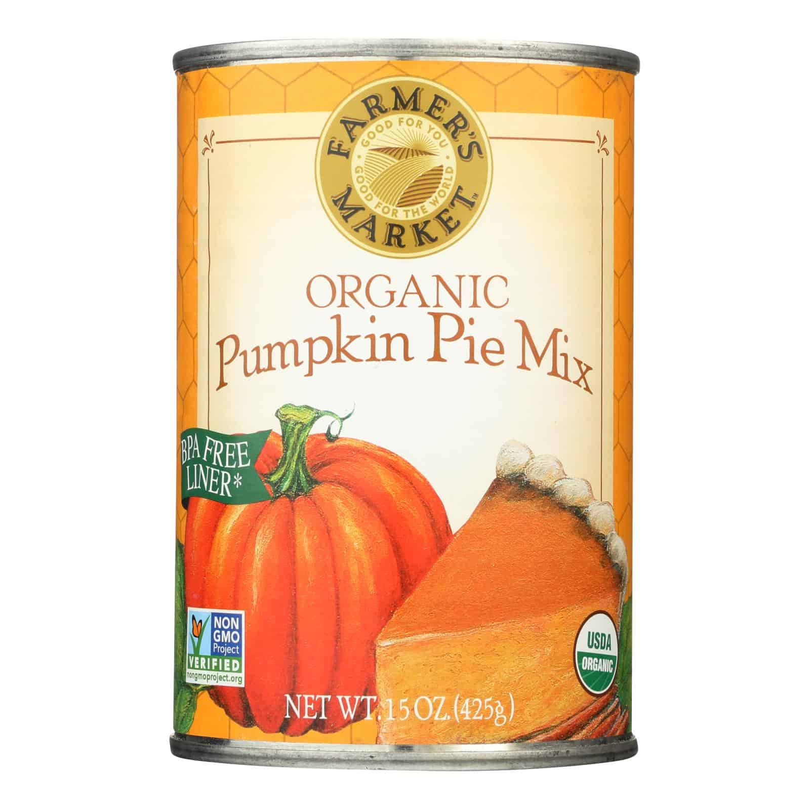 Farmer's Market Organic Pumpkin - Pie Mix - Case of 12 - 15 oz. - Image 3