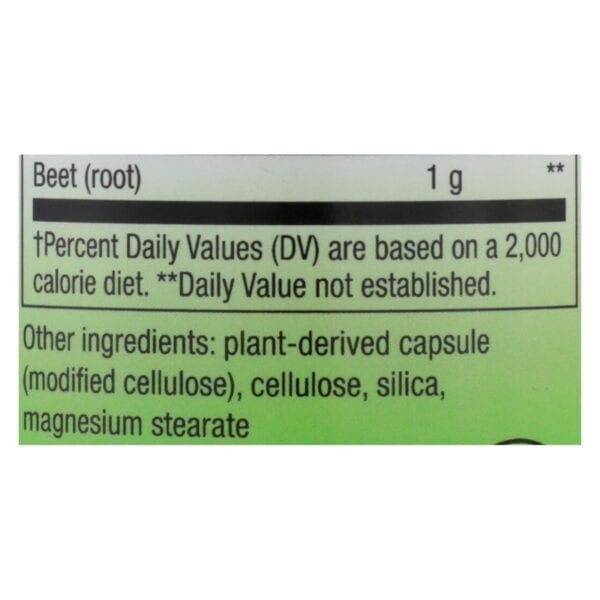 Nature's Way - Beet Root - Beta Vulgaris - 100 Capsules - Image 3
