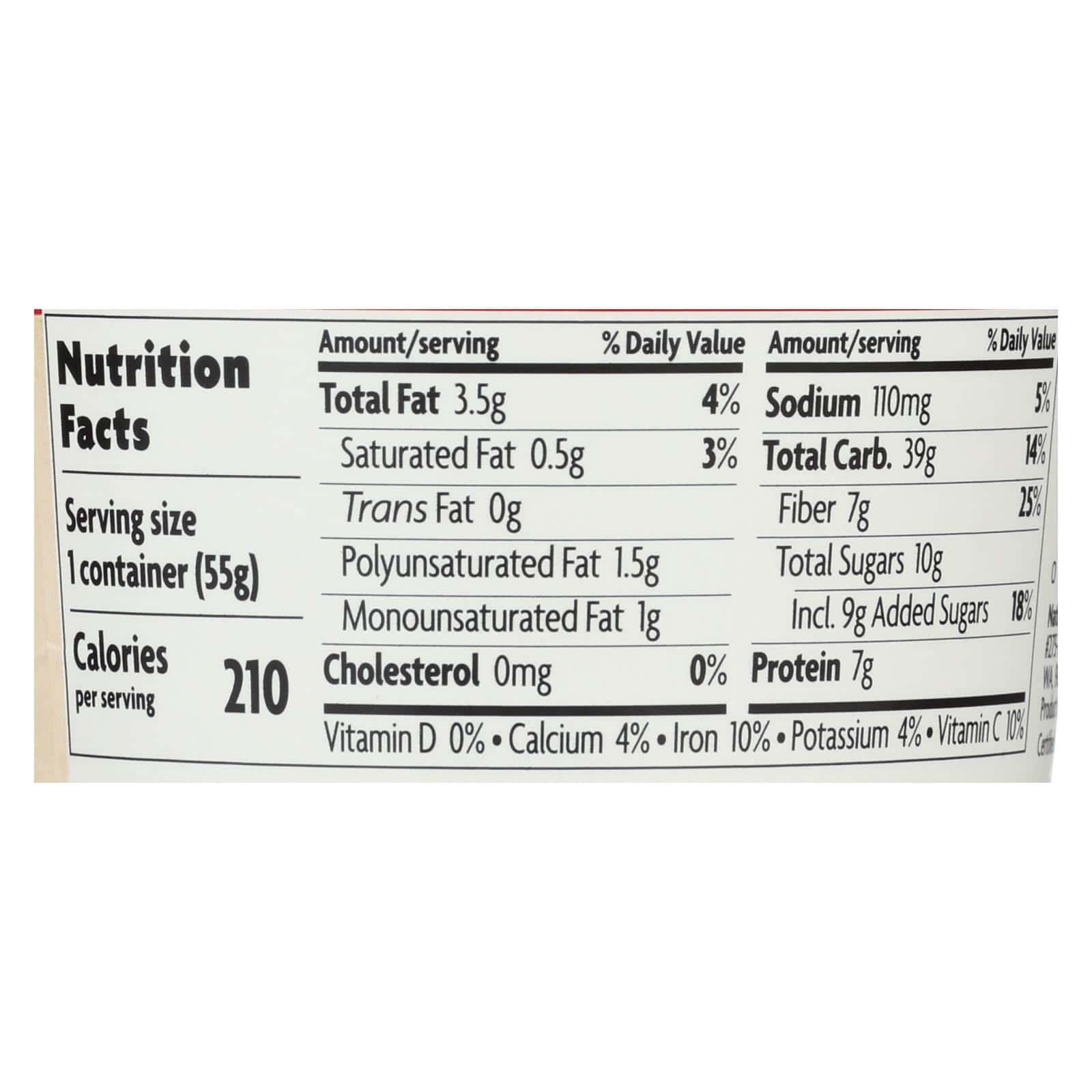 Nature's Path Organic Hot Oatmeal -Summer Berries Boost - Case of 12 - 1.94 oz - Image 3