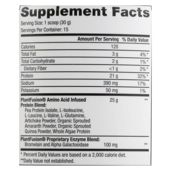 Plantfusion - Complete Protein - Chocolate - 1 lb