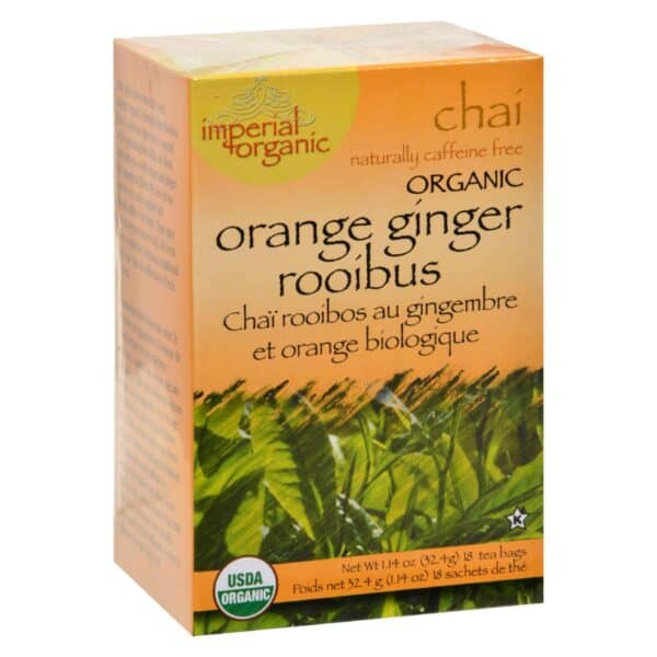 Uncle Lee's Imperial Organic Orange Ginger Rooibus Chai Tea - 18 Tea Bags - Image 2