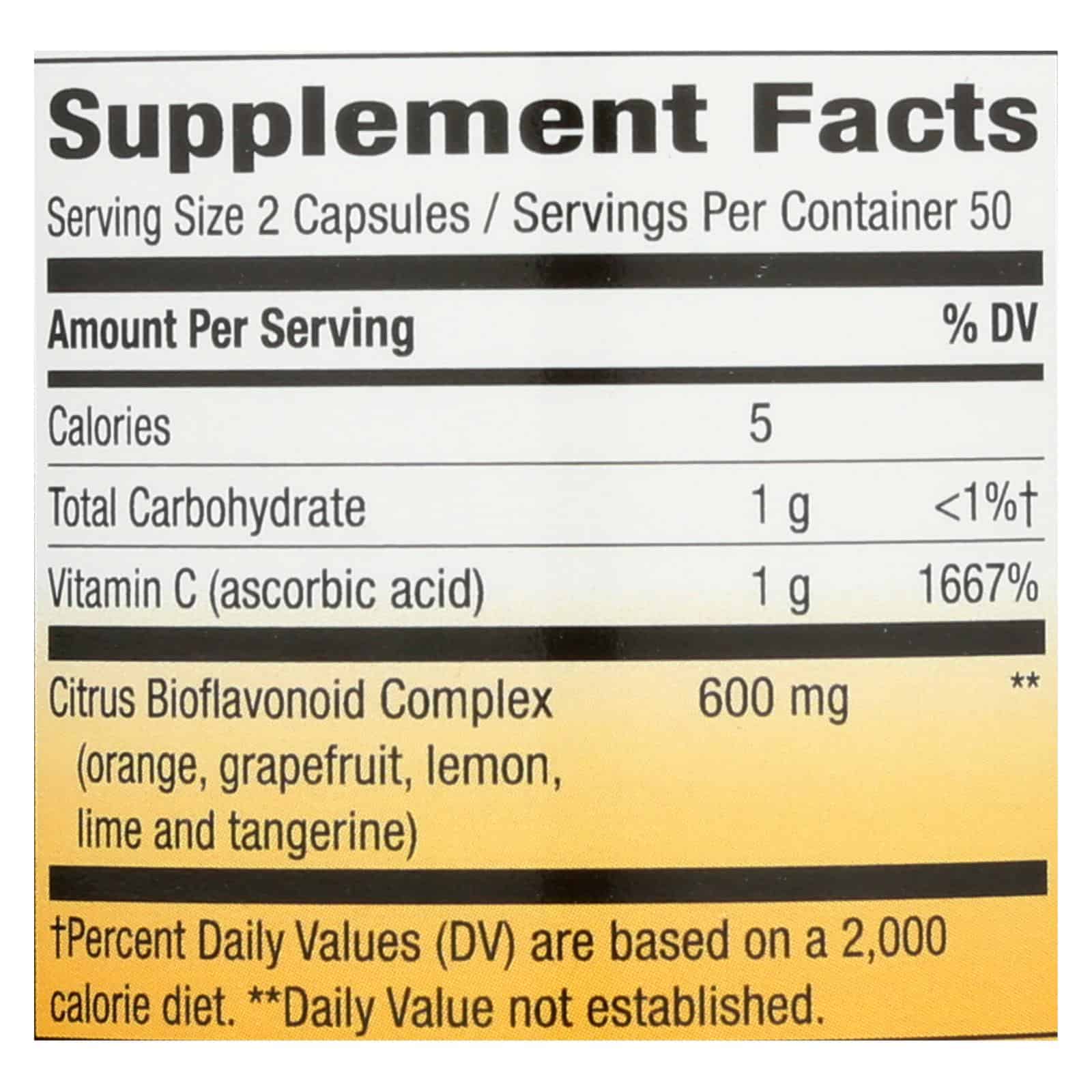 Nature's Way - Vitamin C-500 with Bioflavonoids - 500 mg - 100 Capsules - Image 3