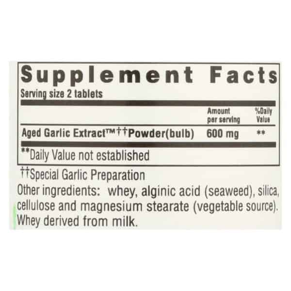 Kyolic - Aged Garlic Extract Cardiovascular Formula 100 - 100 Tablets - Image 3