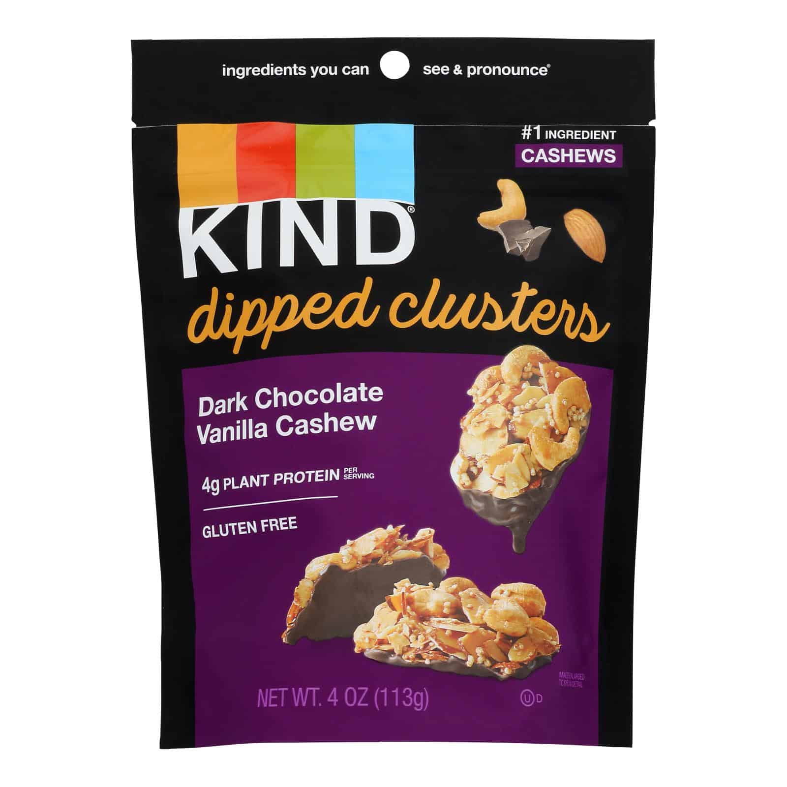 Kind - Clstr Dip Dkchoc Vanilla Cshw - Case of 8-4 OZ - Image 3