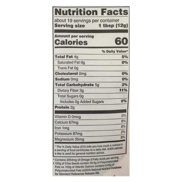 Navitas Naturals Chia Seeds - Organic - Raw - 8 oz - case of 12 - Image 2
