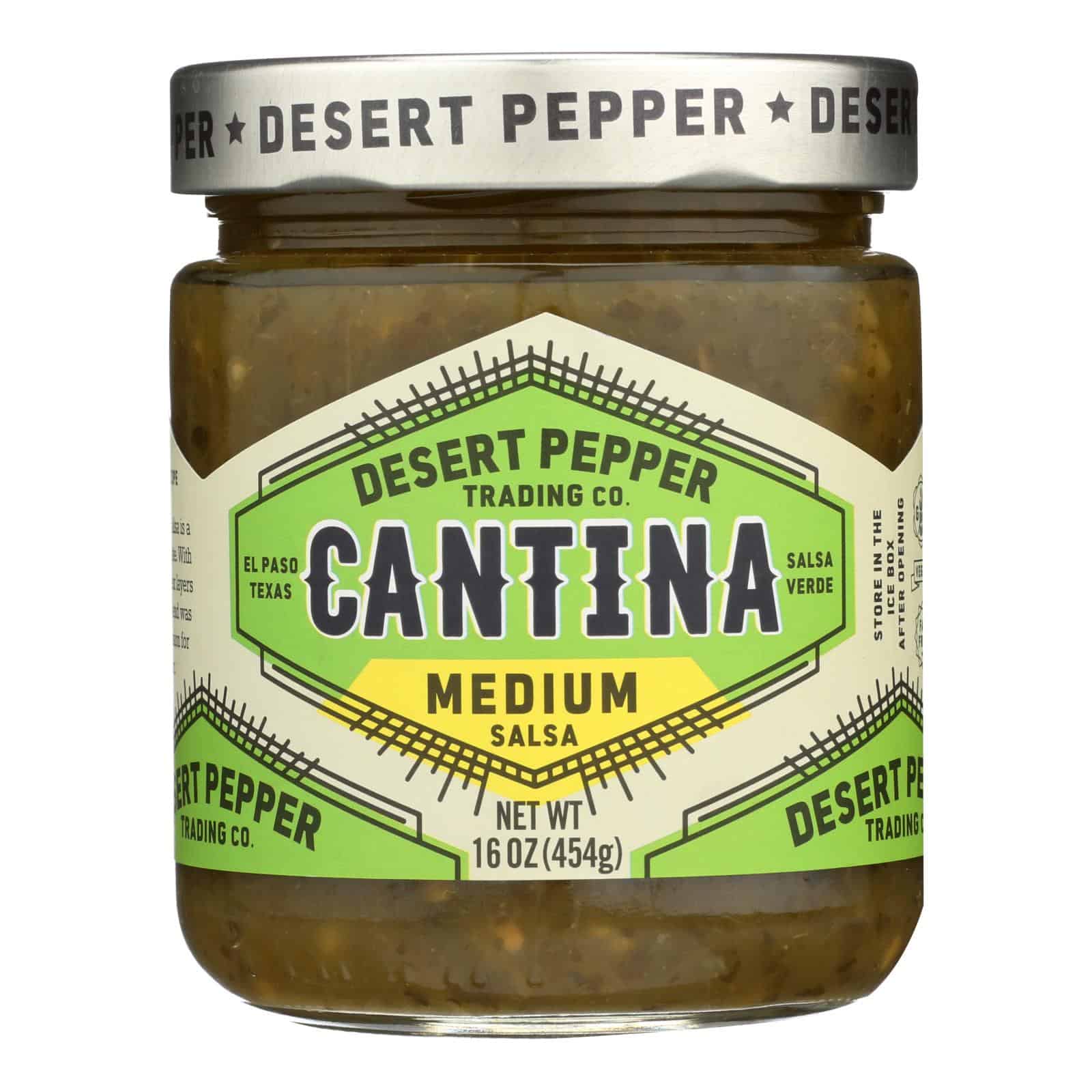 Desert Pepper Trading - Salsa - Cantina - Med - Green - Case of 6 - 16 oz - Image 2