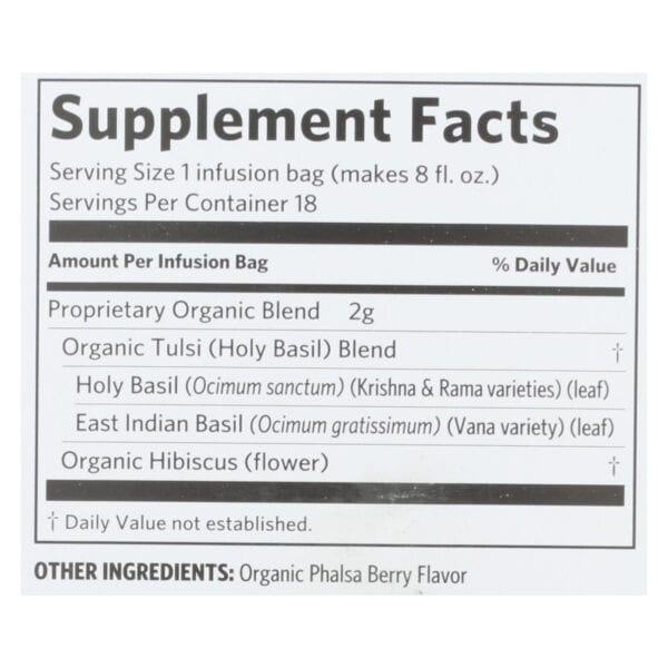 Organic India - Tulsi Hibiscus - Case of 6 - 18 CT - Image 3