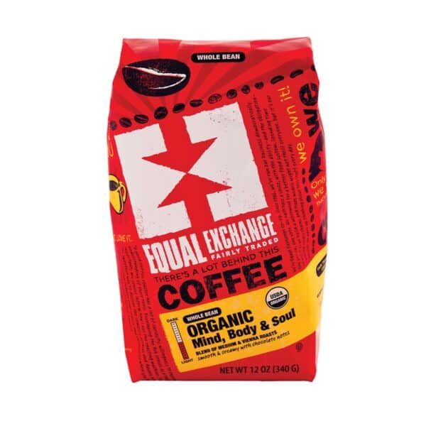 Equal Exchange Organic Whole Bean Coffee - Mind Body and Soul - Case of 6 - 12 oz. - Image 2