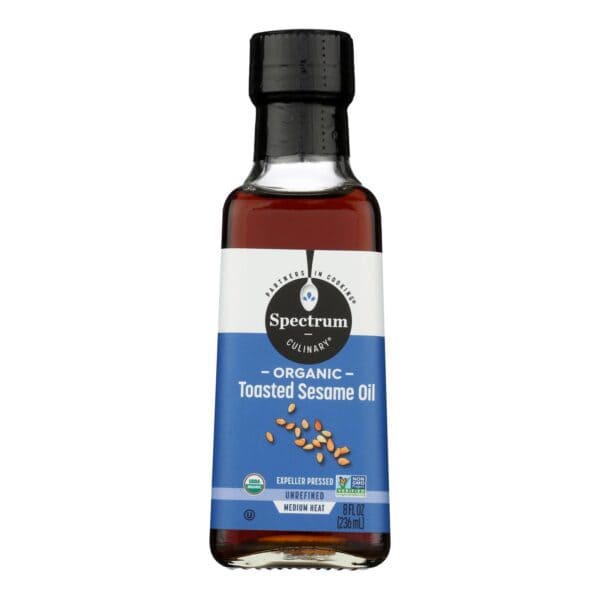 Spectrum Naturals Organic Unrefined Toasted Sesame Oil - Case of 6 - 8 Fl oz. - Image 2