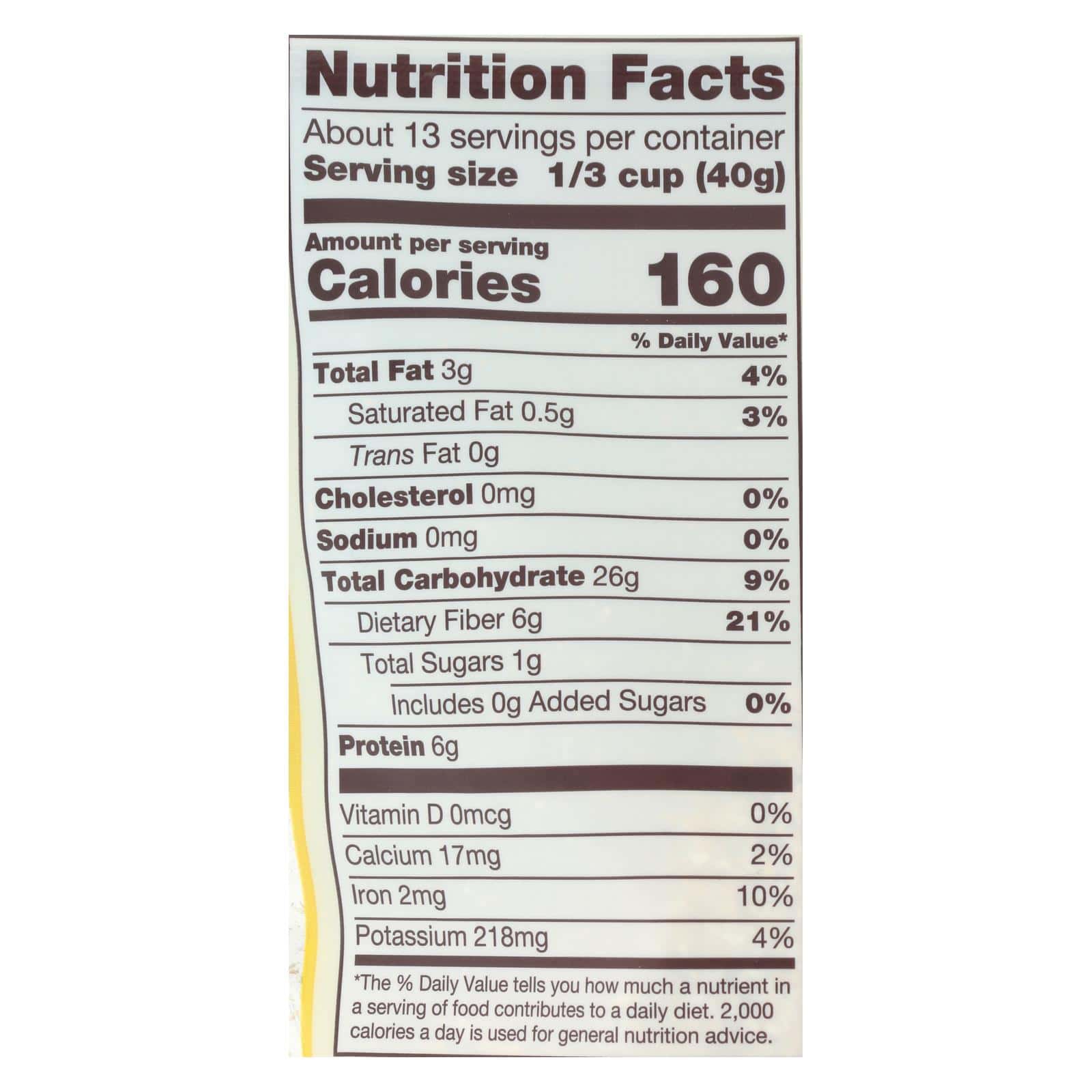 Bob's Red Mill - Oat Bran - Organic High Fiber Hot Cereal - Case of 4 - 18 oz.