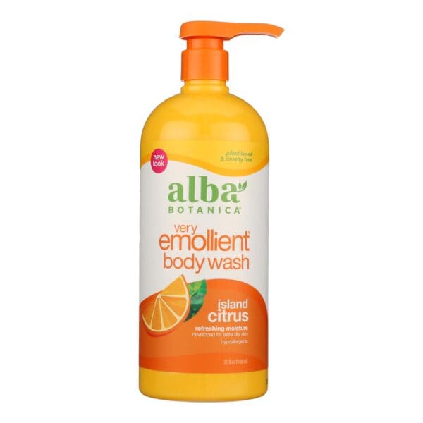 Alba Botanica - Very Emollient Bath and Shower Gel - Island Citrus - 32 fl oz - Image 2