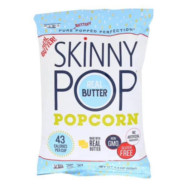 Skinnypop Popcorn Popcorn - Real Butter - Case of 12 - 4.4 oz - Image 2