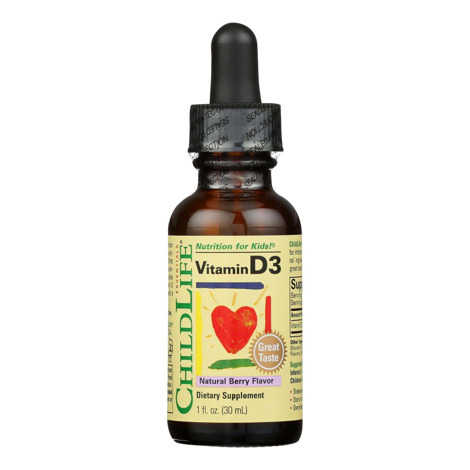 Childlife Vitamin D3 Natural Berry - 1 fl oz - Image 2