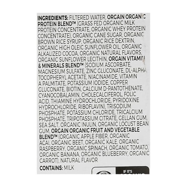 Orgain Organic Nutrition Shake - Chocolate Fudge - 11 fl oz - Case of 12 - Image 2