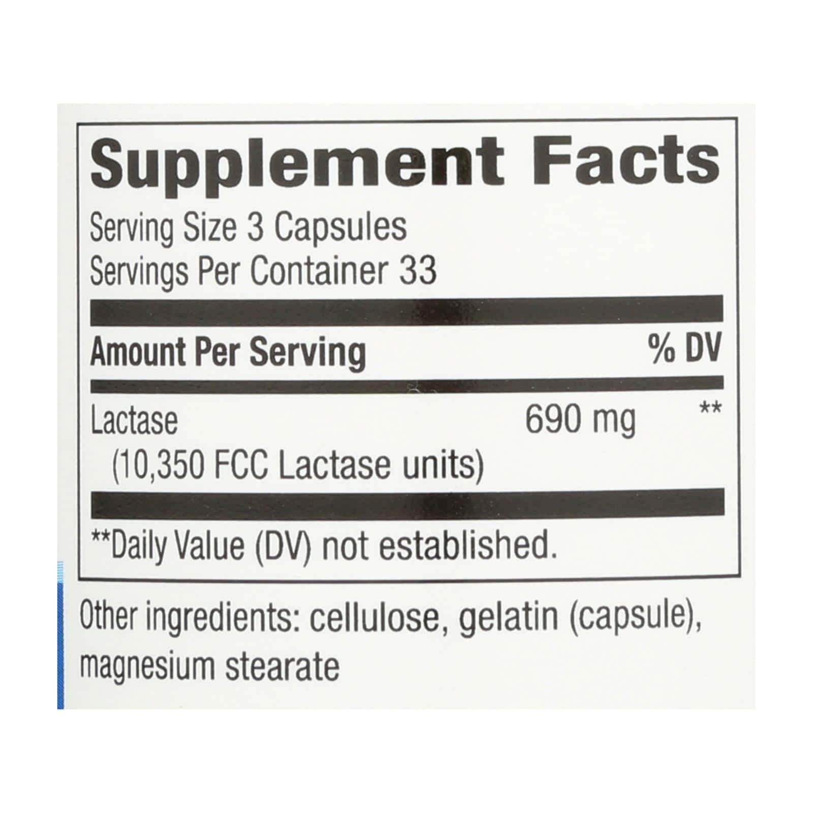 Nature's Way - Lactase Formula - 100 Capsules - Image 3