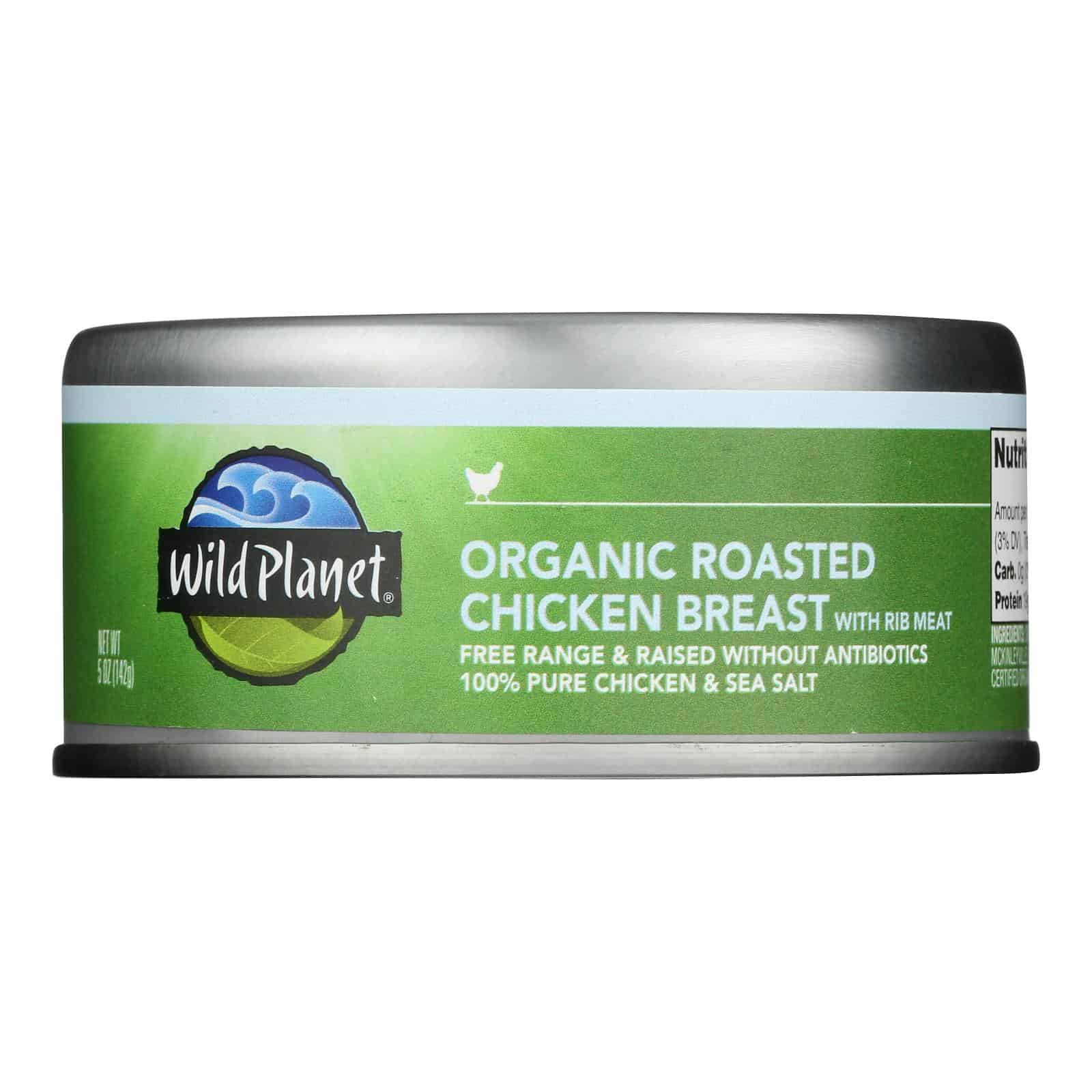 Wild Planet Organic Canned Chicken Breast - Roasted - Case of 12 - 5 oz