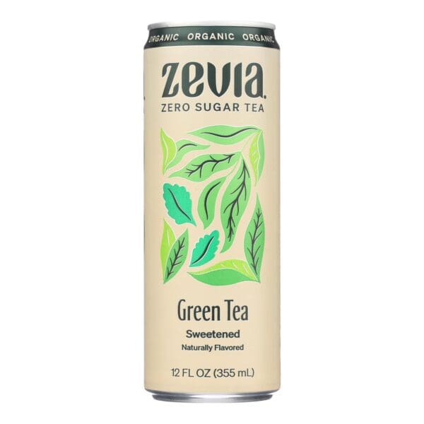 Zevia Sweetened Green Tea - Case of 12 - 12 FZ - Image 3