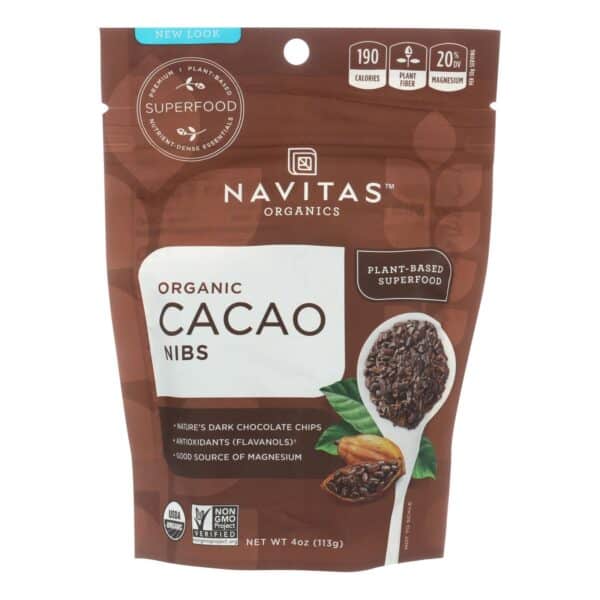 Navitas Naturals Cacao Nibs - Organic - Raw - 4 oz - case of 12 - Image 3