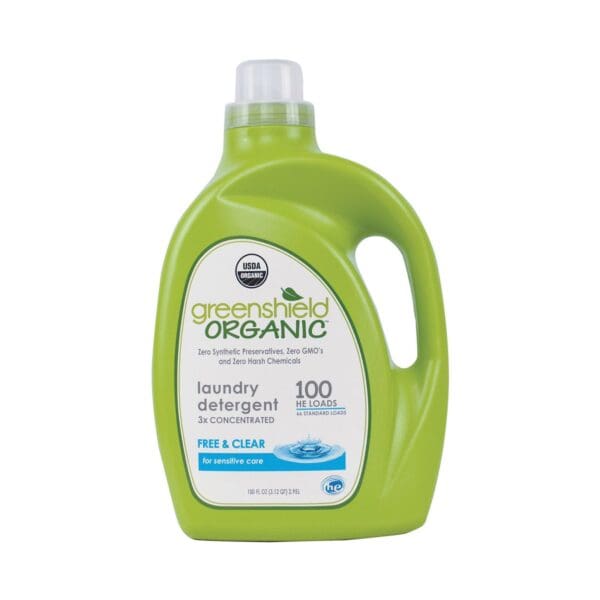Green Shield Organic Laundry Detergent - Free and Clear - Case of 2 - 100 Fl oz. - Image 2