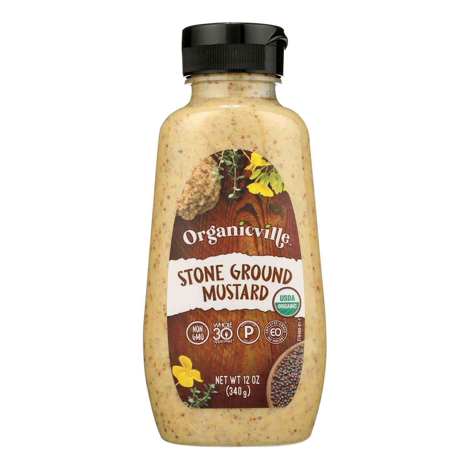 Organic Ville Organic Mustard - Stone Ground - Case of 12 - 12 oz. - Image 2