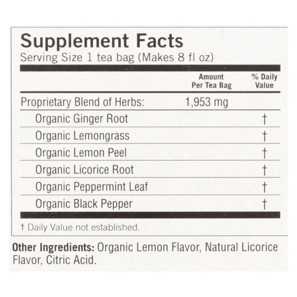Yogi 100% Natural Herbal Tea Caffeine Free Lemon Ginger - 16 Tea Bags - Case of 6 - Image 3