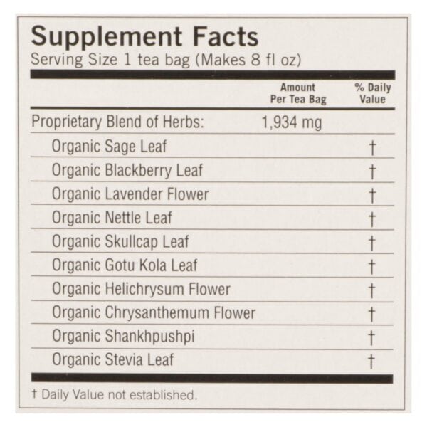 Yogi Relaxed Mind Herbal Tea Caffeine Free - 16 Tea Bags - Case of 6 - Image 2