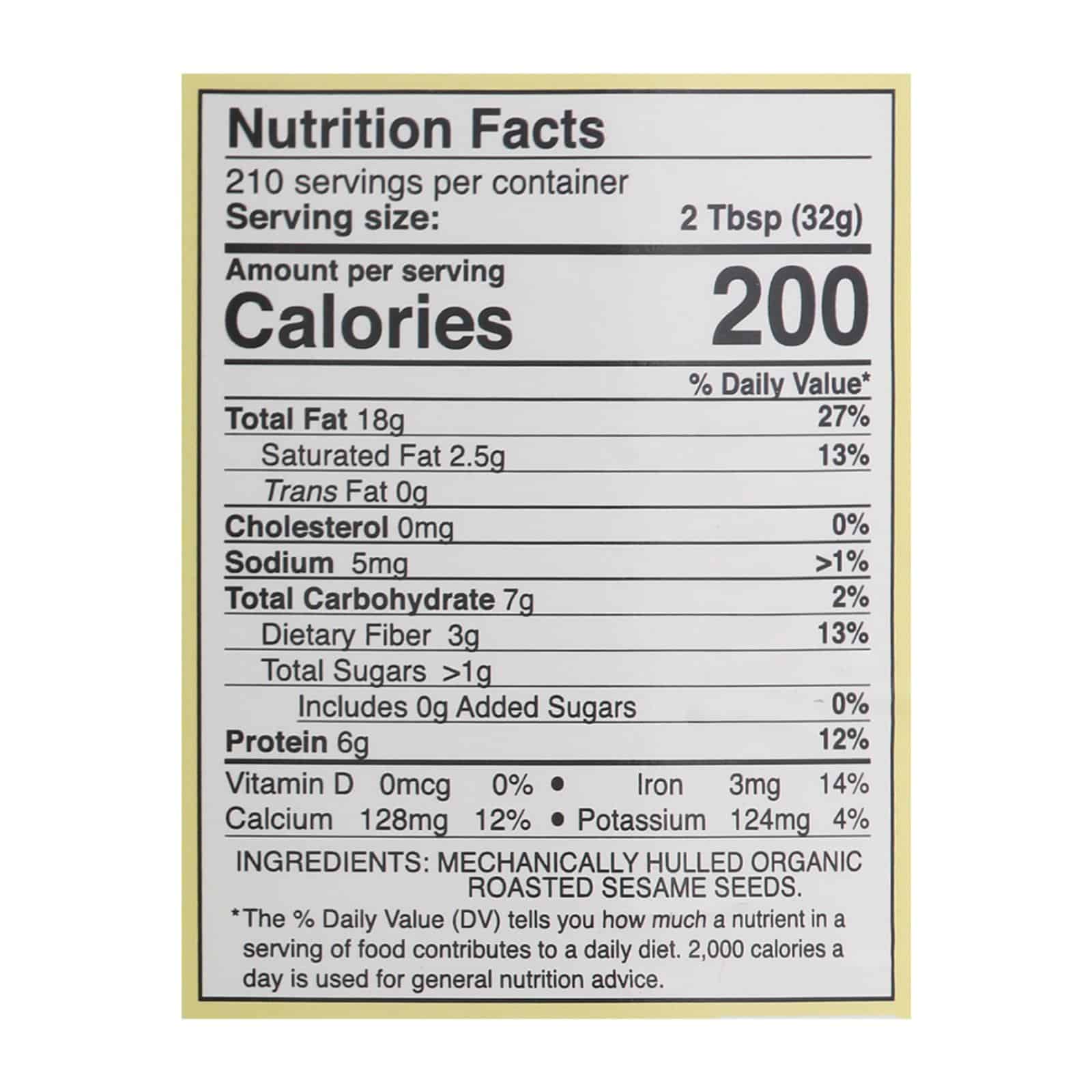 East Wind 100% Roasted Sesame No Salt Tahini - 15 lb. - Image 2