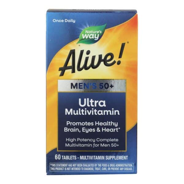 Nature's Way - Alive! Once Daily Men's Multi-Vitamin - 50 plus - 60 Tablets - Image 2
