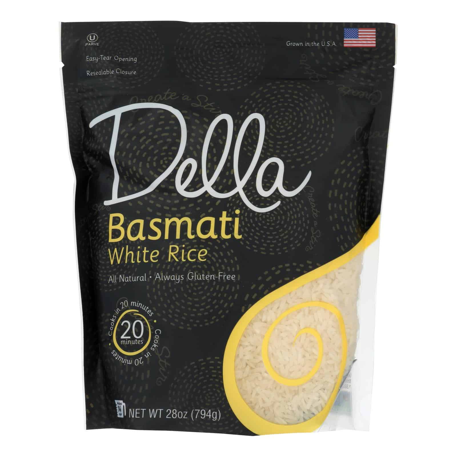 Della - Basmati White Rice - Case of 6 - 28 oz. - Image 3