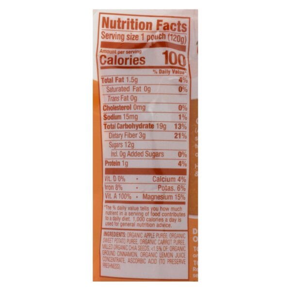 Happy Baby HappyTot Organic Superfoods Sweet Potato Apple Carrot and Cinnamon - 4.22 oz - Case of 16 - Image 2