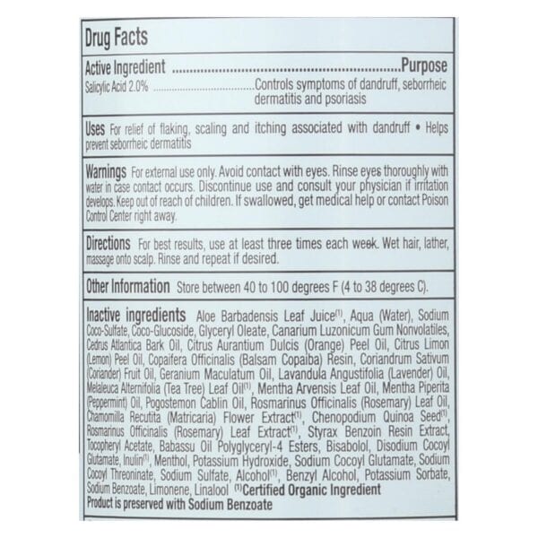 Avalon Active Organics Shampoo - Anti Dandruff - 14 oz