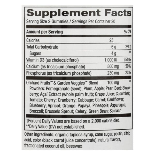 Nature's Way - Alive! Calcium plus D3 Gummies - 60 Gummies - Image 2