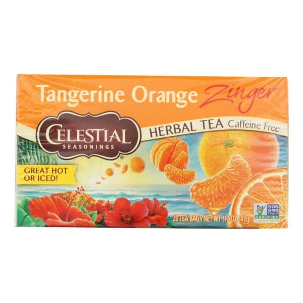 Celestial Seasonings Herb Tea Tangerine Orange Zinger - 20 Tea Bags - Case of 6 - Image 3