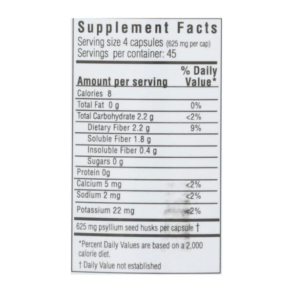 Yerba Prima Psyllium Husks Caps - 180 Capsules - Image 3