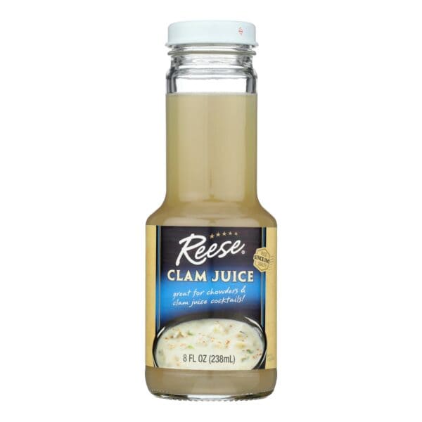 Reese Clam Juice Bottle - Case of 6 - 8 Fl oz.