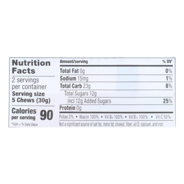 Probar Bolt Energy Chews - Organic Raspberry - 2.1 oz - Case of 12 - Image 2