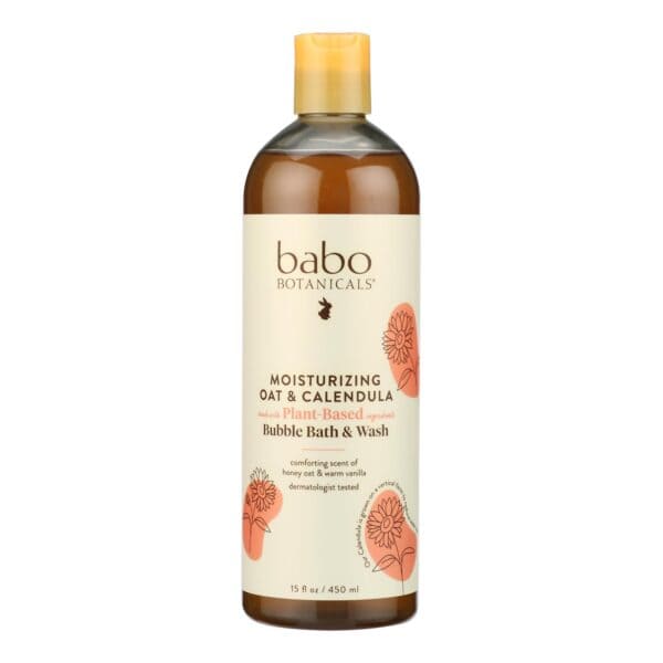 Babo Botanicals - Baby Bubble Bath and Wash - Moisturizing - Oatmilk - 15 oz - Image 2