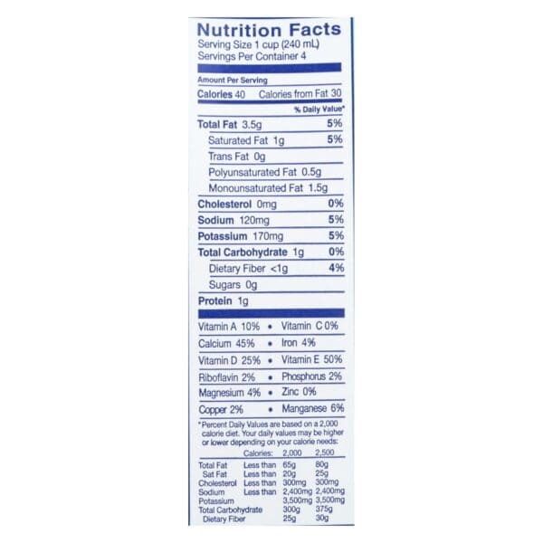 Almond Breeze - Almond Coconut Milk - Vanilla - Case of 12 - 32 fl oz. - Image 2