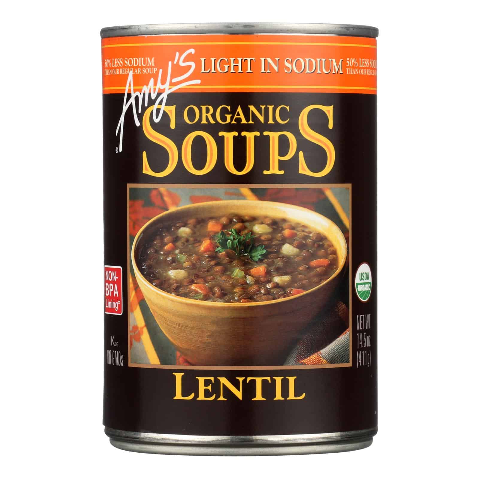 Amy's - Organic Low Sodium Lentil Soup - Case of 12 - 14.5 oz - Image 3