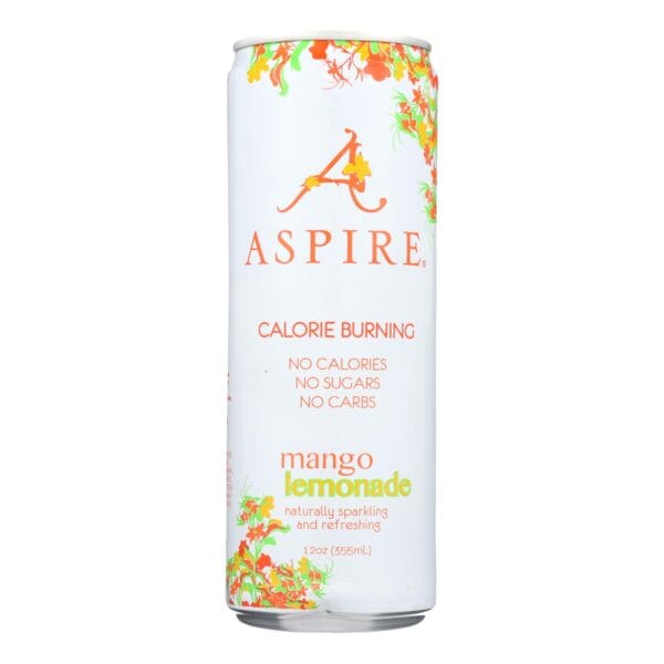 Aspire Healthy Energy - Sparkling Mango Lemonade - Case of 12 - 12 OZ - Image 2