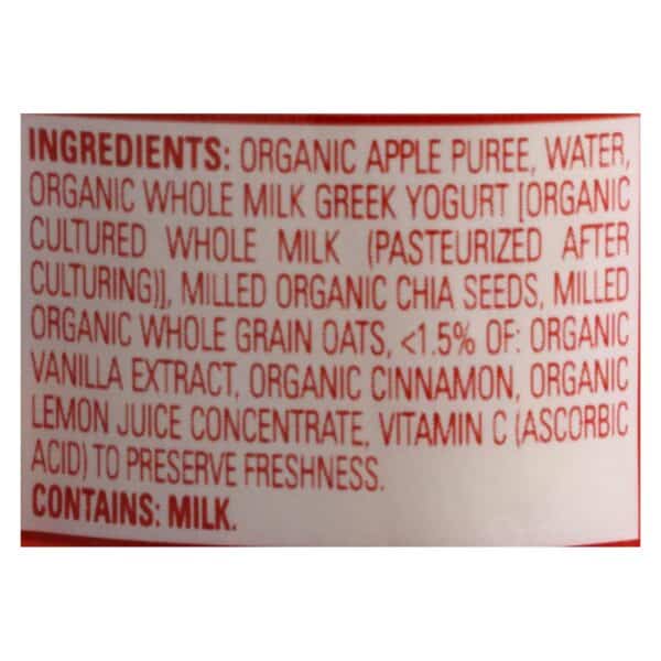 Happy Tot Super Morning Organic Apples, Cinnamon, Yogurt And Oats + Super Chia  - Case of 16 - 4 OZ - Image 3