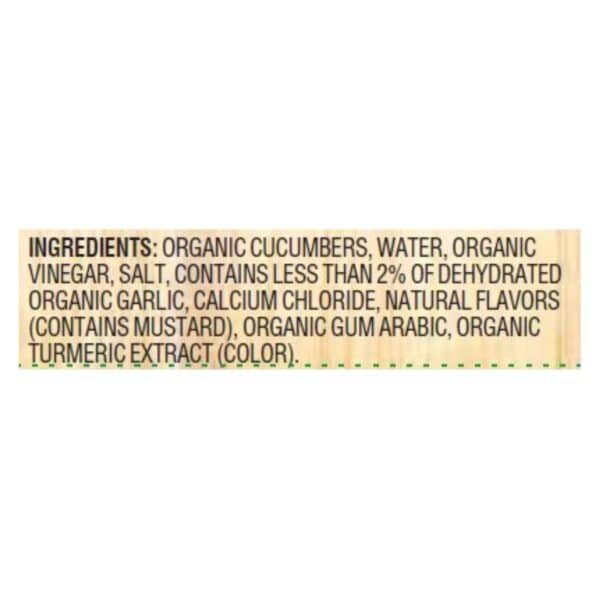 Woodstock Organic Kosher Whole Dill Pickles - Case of 6 - 24 OZ