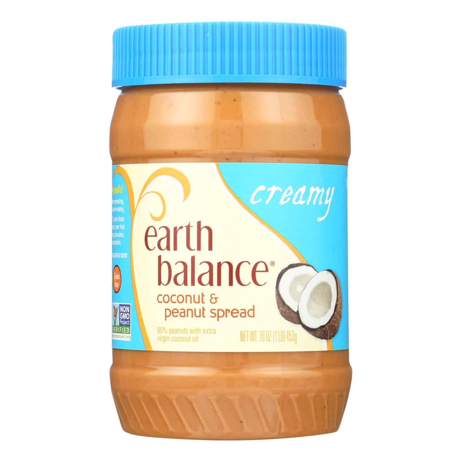 Earth Balance Creamy Coconut and Peanut Spread - Case of 12 - 16 oz. - Image 2